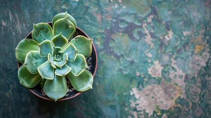 Wall Mural - Plant, Succulent, Potted image background, copy space - generative ai