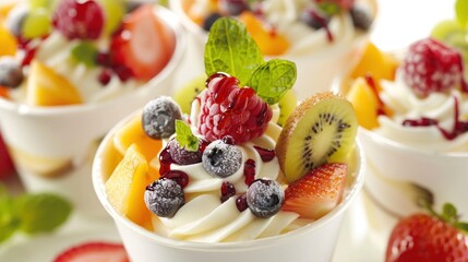 Wall Mural - Fruit Dessert Inspirations stock photo  