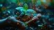 © DigitalMagicVisions - Green plant in soil, capturing the essence of sustainable growth and environmental health. A hopeful symbol of nature's renewal.