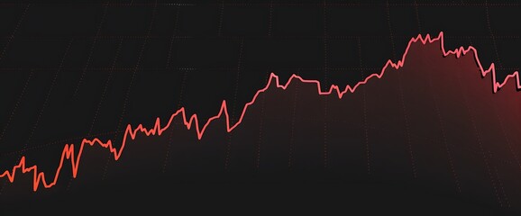 Wall Mural - A line graph showing a significant drop in stock prices with a pronounced downturn.