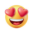 © thoif - Smiling emoji with heart eyes. Perfect for Valentine's Day, romantic messages, and expressing love and affection.