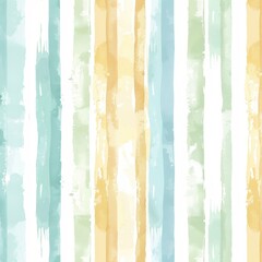 Wall Mural - An old-fashioned watercolor background with vertical stripes. Ideal for fabrics, textiles, wallpaper, kindergarten and other uses.