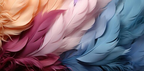 Wall Mural - Colorful Feather Abstract Background