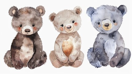 Wall Mural - The cutest bear cub illustration on the web. It can be used for cards, invitations, baby showers, and posters.