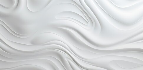 Wall Mural - Abstract White 3D Wavy Background