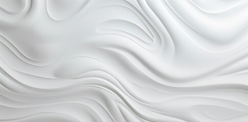 Sticker - Abstract White 3D Wavy Background