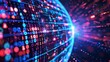 © Best - A globe with binary code and light rays, symbolizing the integration of technology and global data networks.
