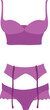 © SvgOcean - Sexy purple female lingerie isolated or white background. Lingerie vector illustration.