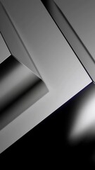Wall Mural - silver color of pyramid shape fractal figures moving one by one. design. monochrome pattern with mov