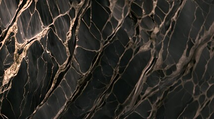 Poster - Dark Marble stone background texture with luxury abstract lines