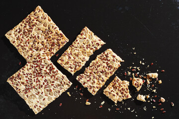 Wall Mural - Cookies with sesame, sunflower and flax seeds