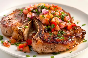 Nectarine Pico de Gallo Pork Chops: A Symphony of Fresh Flavors