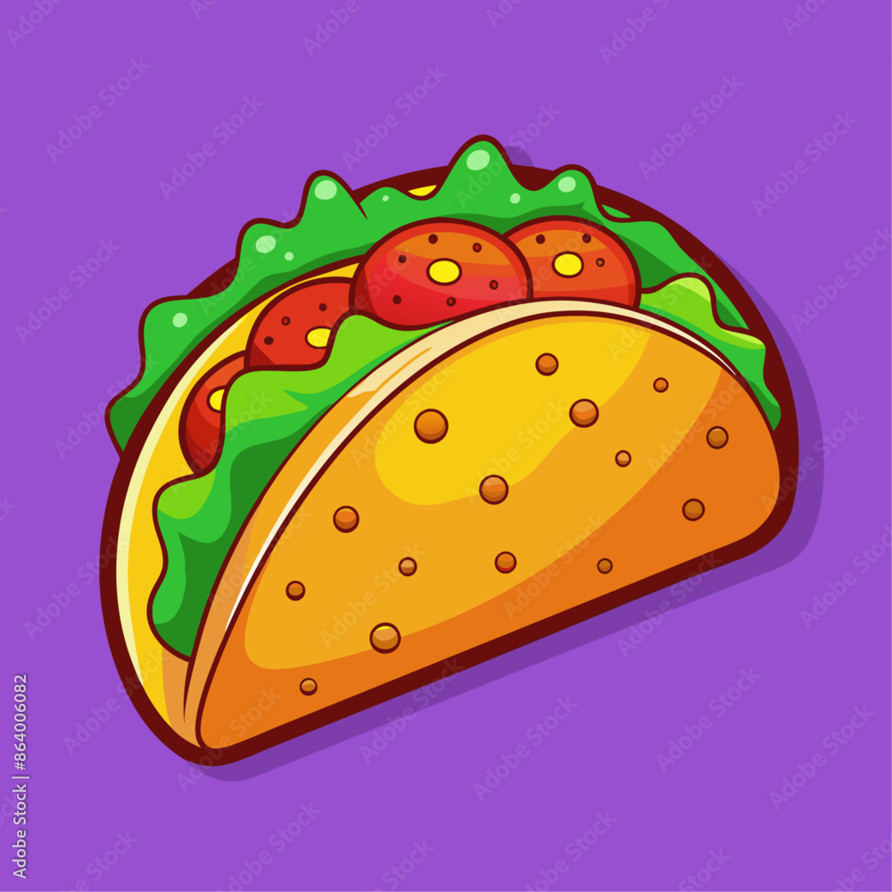 taco clipart cartoon Illustration drawing Stock Vector Adobe Stock