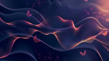 Wall Mural - Abstract background template with butterfly for presentation, poster, wallpaper design.