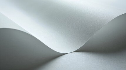 Wall Mural - an abstract image of white paper texture with a slight angle to create depth and curve