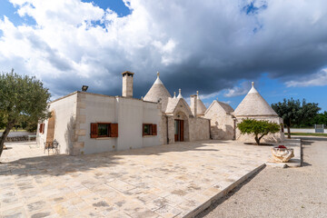 Traditional Trulli house view in Martina Franca of Italy