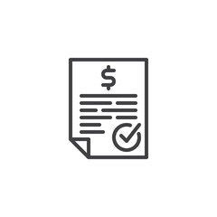 Wall Mural - Loan Approval line icon