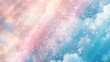 © javier - Pastel cloud-like crystals sparkling particles and gentle ethereal light beams