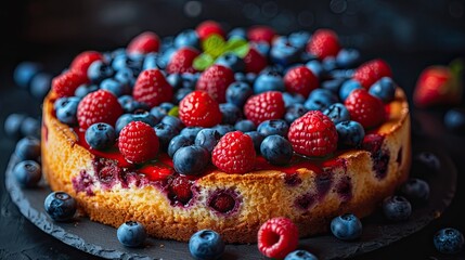 Wall Mural - close up of a cake HD 8K wallpaper Stock Photographic Image  