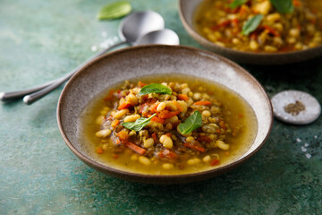 Poster - Traditional bean soup with smoked meat