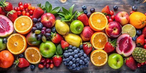 Colorful and refreshing mix of various fresh fruits , fresh, mixed, fruit, colorful, healthy, vibrant, delicious, juicy