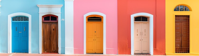 Tourists walking through the colorful streets of Old San Juan, Puerto Rico, Old San Juan, colonial heritage