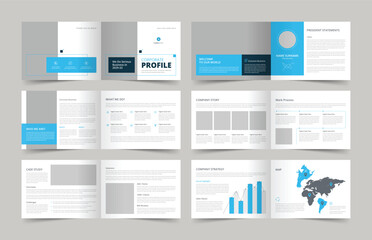 Wall Mural - Company Profile Layout, Annual Report, Business Template