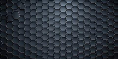 Wall Mural - Dark grey hexagon pattern background perfect for tech or gaming, hexagon, pattern, background, dark grey, tech, gaming