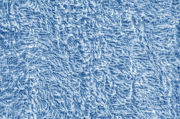 Sticker - blue fur textile texture background.