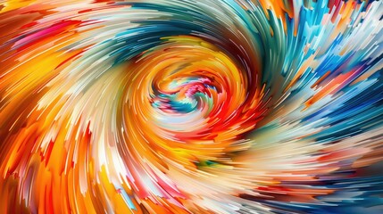 Wall Mural - Vibrant swirls of color in abstract art