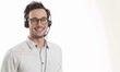 © wpw - Professional male customer service representative wearing a headset, consulting with a client He is focused and attentive, providing assistance and support