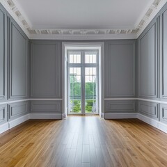 New living room with hardwood floor in minimalist apartment