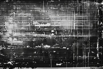 Video Static. Realistic Black and White Analog TV Signal with Abstract Interference Background