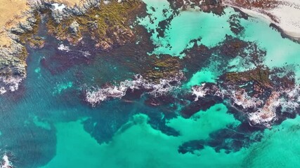 Wall Mural - Aerial view of Lofoten Islands beautiful landscape during winter