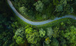 © artrachen - Aerial view  road and green forest,green environment