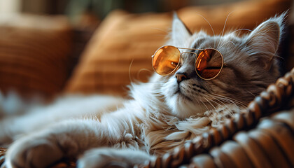 Cat with glasses
