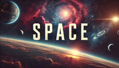 SPACE' in bold letters, with a blurred background of deep space-standard v2-6x