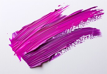 Wall Mural - An illustration of pink brush stroke watercolors on a transparent background.