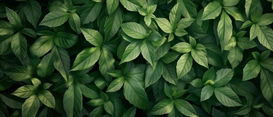 Wall Mural - A lush green plant with many leaves