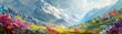 © Mark - Beautiful mountains with colorful flowers, digital painting