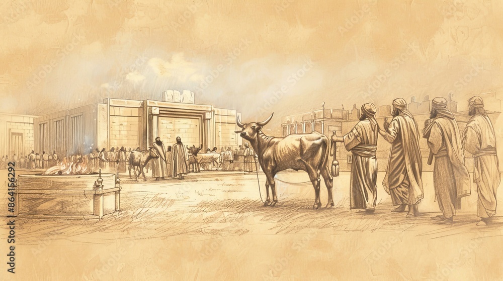 Leviticus:The Burnt Offering,Devotional Leviticus Scene: Israelite ...