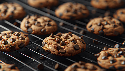 Sticker - chocolate chip cookies on bakeing tin