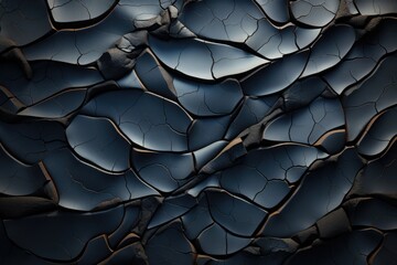 Wall Mural - Black Black Concrete Textured Background, generative IA