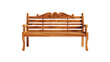 © Tasriv - A traditional color wooden bench with a classic design, set on a transparent background