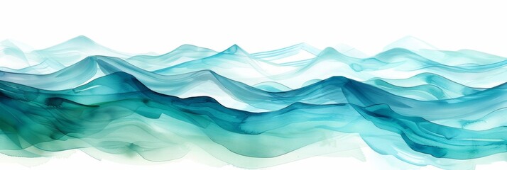 Wall Mural - Copy space for teal ocean water wave pattern for pool party or ocean beach travel. Banner template for web banners, backdrops, and background graphics.