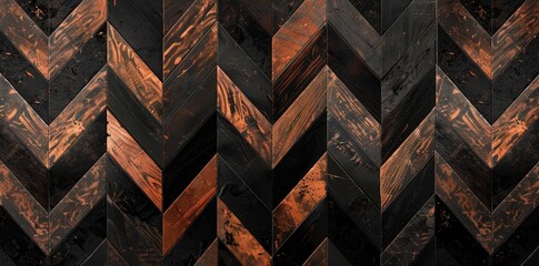 Abstract geometric pattern of reclaimed wood wall paneling texture