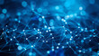 © Rabil - Network of blue lines and dots against a blue background represents digital technology, data, communication, and scientific concepts.