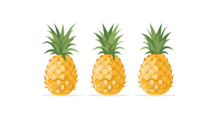 Wall Mural - Watercolor Pineapple. Tropical fruit. Botanical hand drawn illustration for packaging, menu, cards, textiles, design