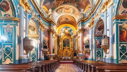 Wall Mural - interior of the church of the holy sepulchre