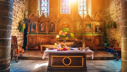 Wall Mural - interior of the church of the holy sepulchre